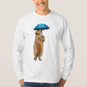 Camiseta Meerkat com guarda-chuva