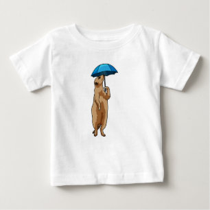 Camiseta Meerkat com guarda-chuva