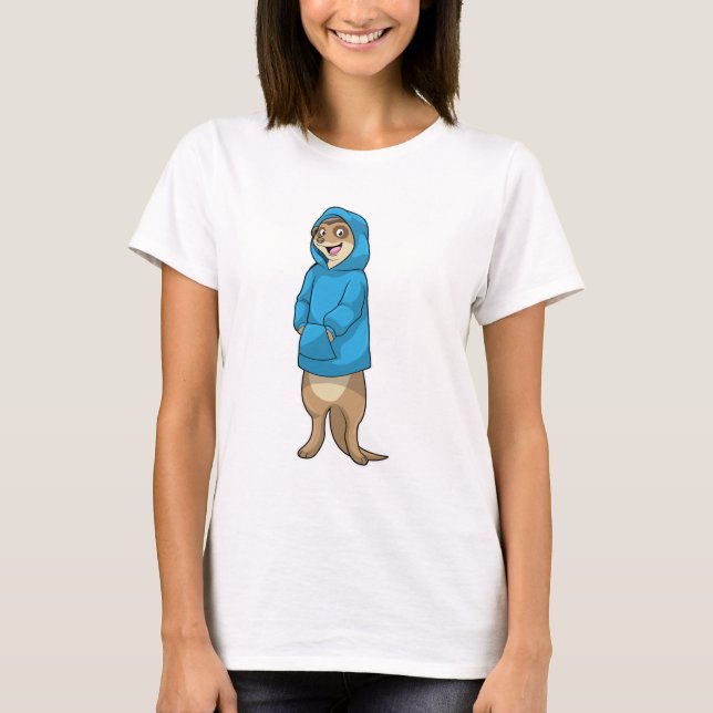Camiseta Meerkat com Hoodie (Frente)
