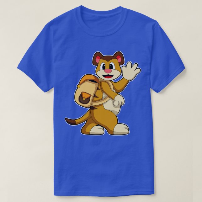 Camiseta Meerkat com mochila (Frente do Design)