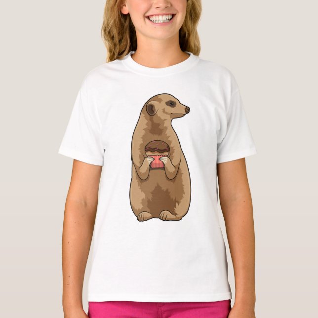 Camiseta Meerkat com Muffin (Frente)