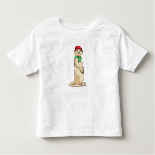 Camiseta Meerkat com o Chapéu e o Scarf