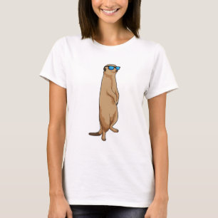 Camiseta Meerkat com óculos de sol