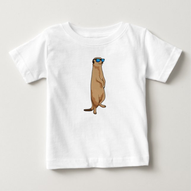 Camiseta Meerkat com óculos de sol (Frente)
