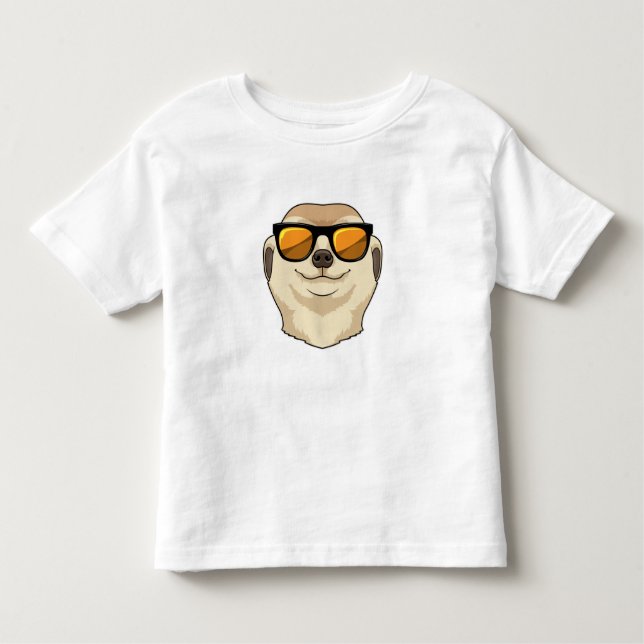 Camiseta Meerkat com óculos de sol (Frente)
