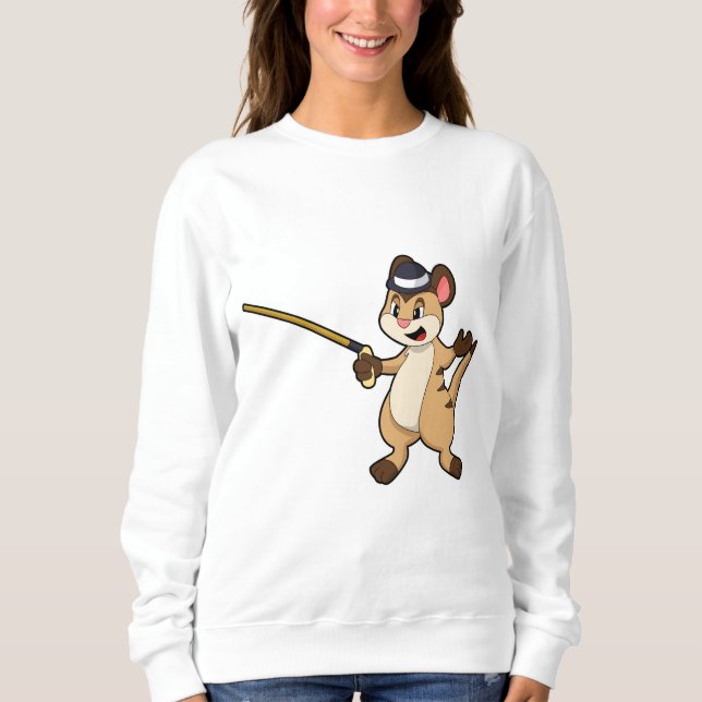 Camiseta Meerkat com palito de chapéu e caminhada (Frente)