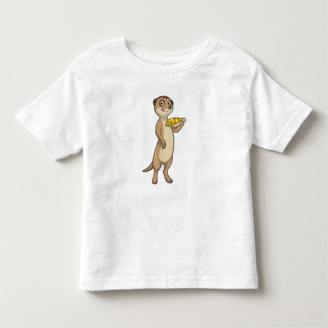 Camiseta Meerkat com Pizza (Frente)