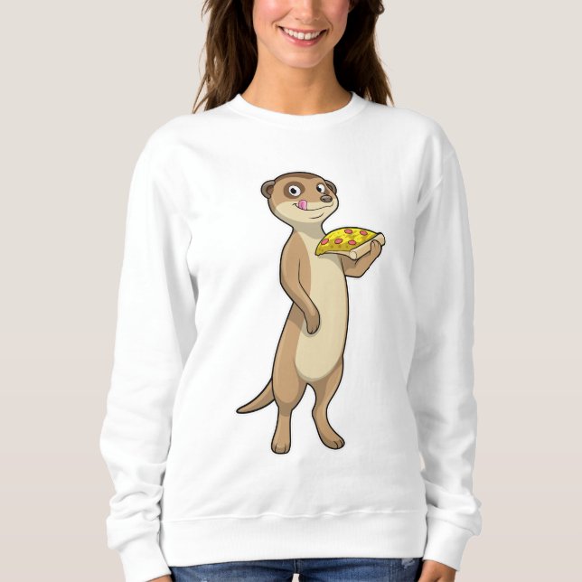 Camiseta Meerkat com Pizza (Frente)