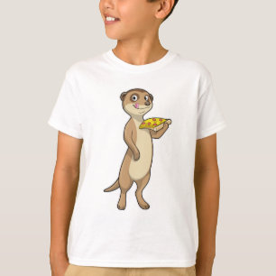 Camiseta Meerkat com Pizza