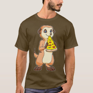 Camiseta Meerkat com pizza