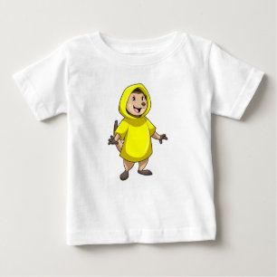 Camiseta Meerkat com Raincoat
