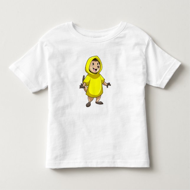 Camiseta Meerkat com Raincoat (Frente)