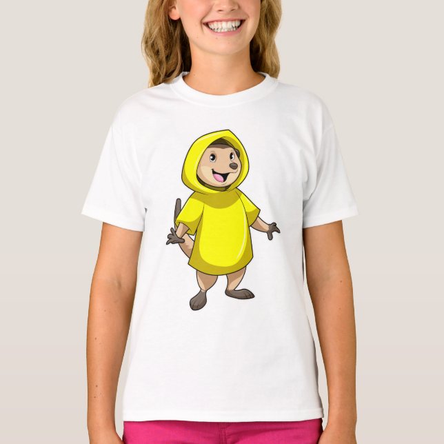 Camiseta Meerkat com Raincoat (Frente)