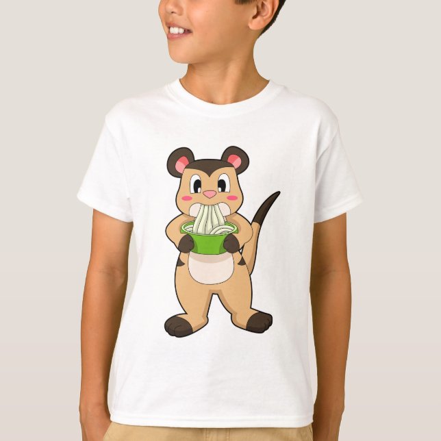 Camiseta Meerkat com Ramen (Frente)