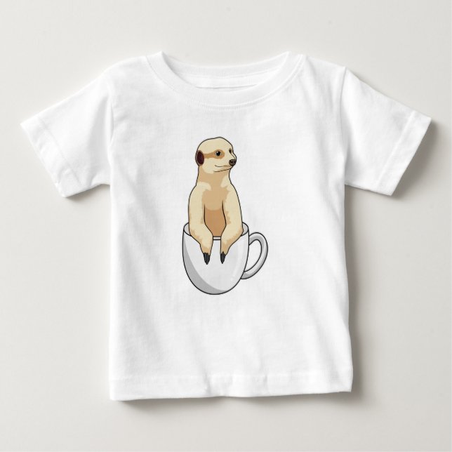 Camiseta Meerkat com Taça de Café (Frente)