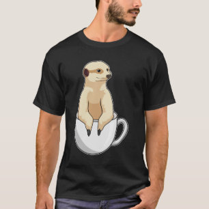 Camiseta Meerkat com Taça de Café