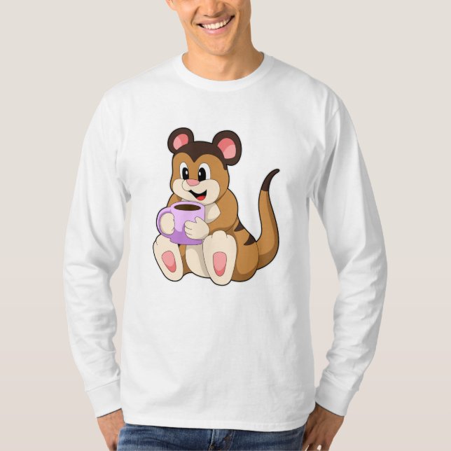 Camiseta Meerkat com Taça de Café (Frente)