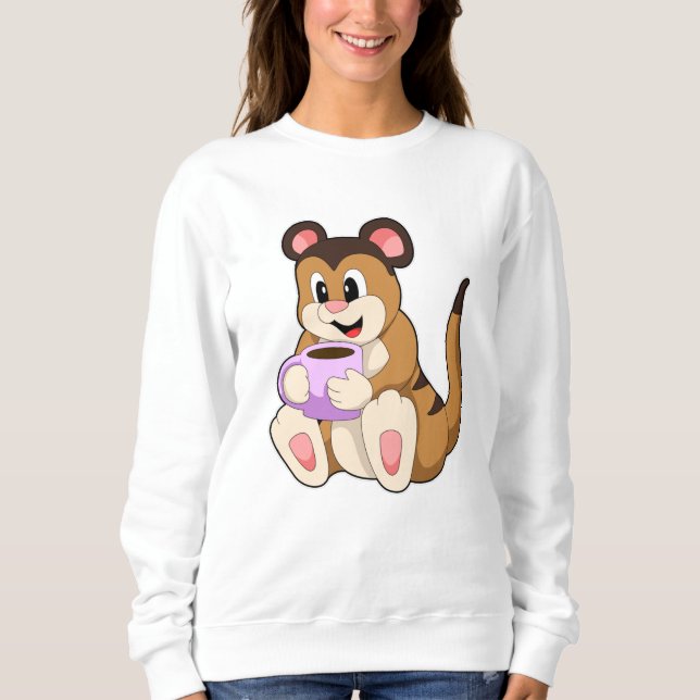 Camiseta Meerkat com Taça de Café (Frente)