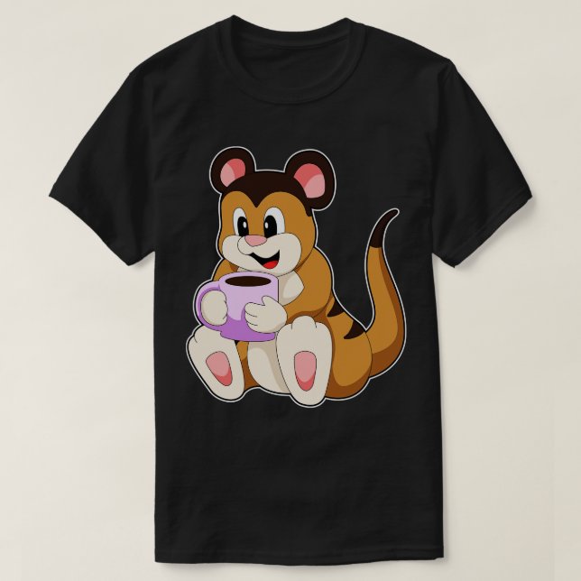 Camiseta Meerkat com Taça do Café 3 (Frente do Design)