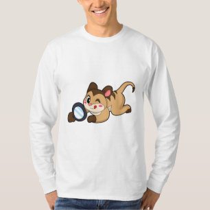 Camiseta Meerkat com vidro de aumento