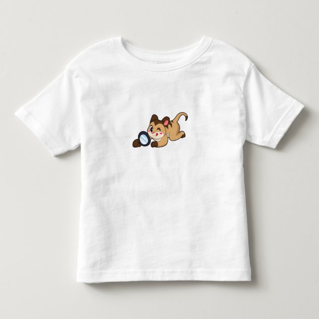 Camiseta Meerkat com vidro de aumento (Frente)