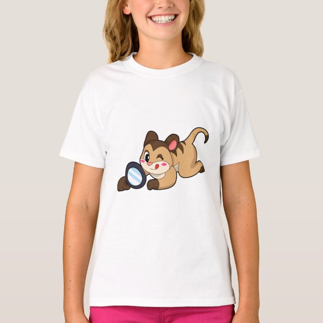 Camiseta Meerkat com vidro de aumento (Frente)
