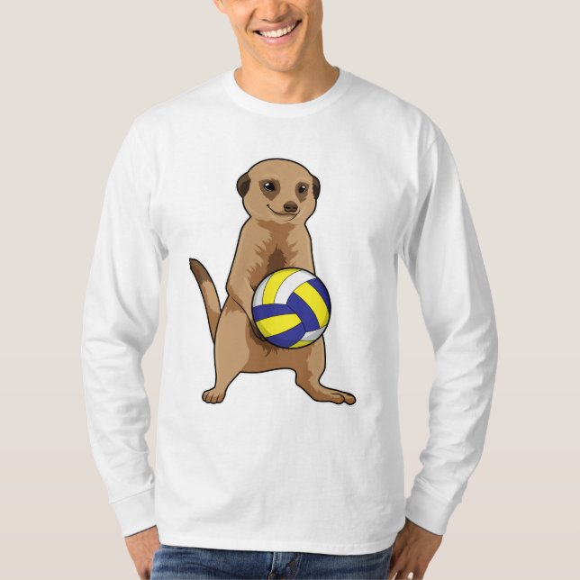 Camiseta Meerkat com voleibol (Frente)