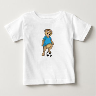 Camiseta Meerkat como jogador de futebol com futebol