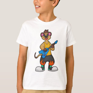 Camiseta Meerkat como músico com violão