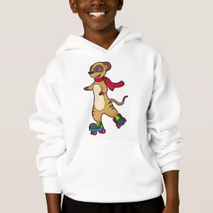 Camiseta Meerkat como Skater com skates Roller