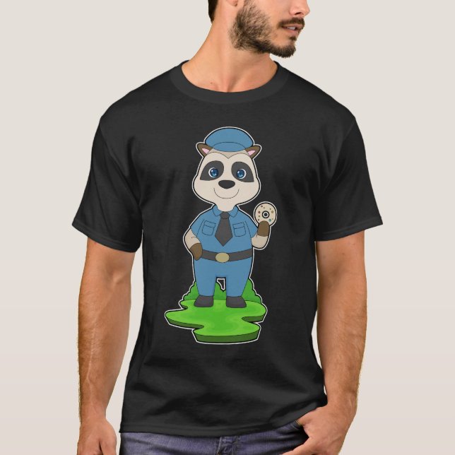 Camiseta Meerkat Cop Donut Police (Frente)