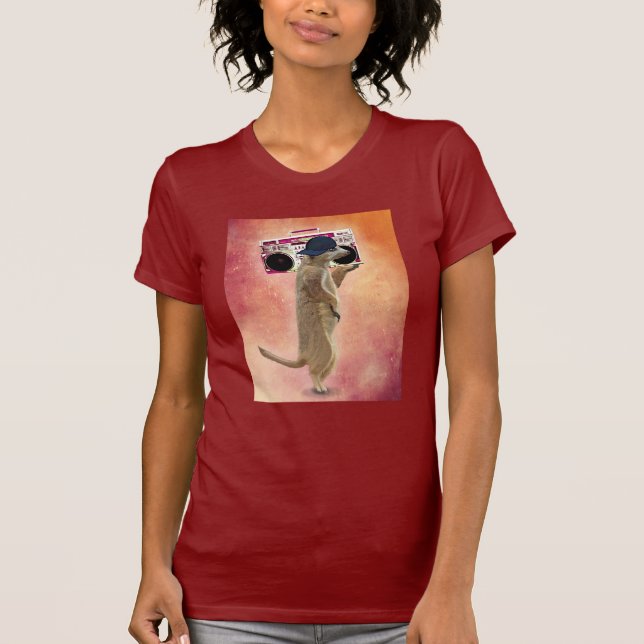 Camiseta Meerkat e Boom Box (Frente)