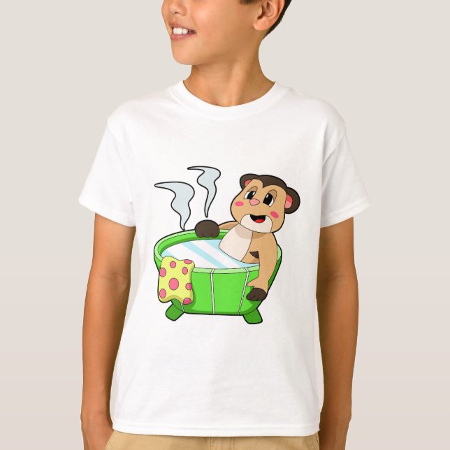 Camiseta Meerkat em Bathing na Bathtub (Frente)