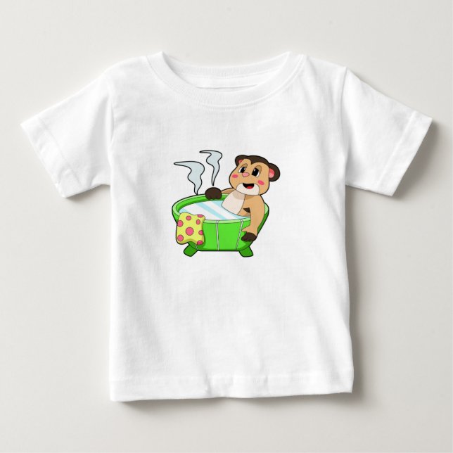 Camiseta Meerkat em Bathing na Bathtub (Frente)