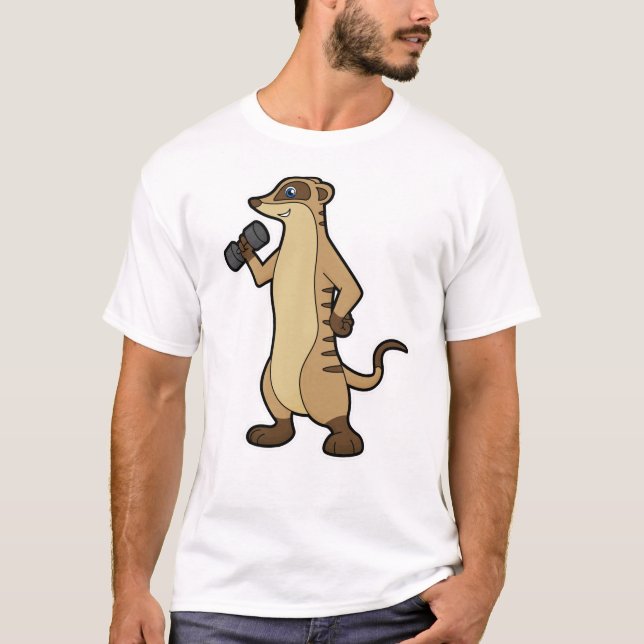 Camiseta Meerkat em Fortaleza, com Dumbbell (Frente)