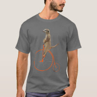 Meerkat em Orange Penny Farthing