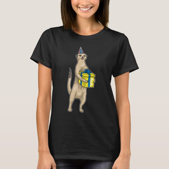 Camiseta Meerkat Festa de aniversário hat (Frente)