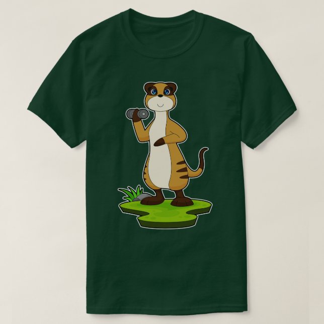 Camiseta Meerkat Formatação Dumbbell (Frente do Design)
