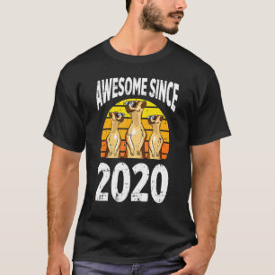 Camiseta Meerkat Incrível Desde 2020 segundo aniversário 2