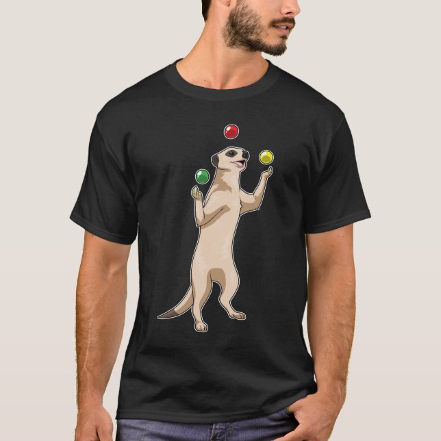 Camiseta Meerkat Juggler Juggle (Frente)