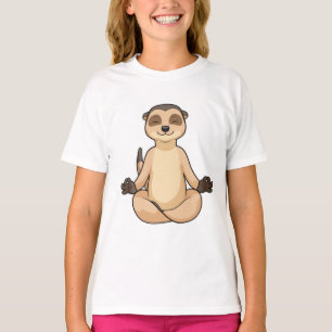 Camiseta Meerkat na Meditação Yoga