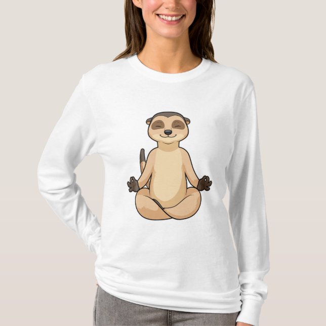 Camiseta Meerkat na Meditação Yoga (Frente)
