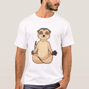 Camiseta Meerkat na Meditação Yoga