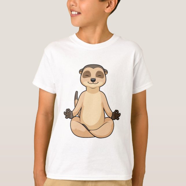 Camiseta Meerkat na Meditação Yoga (Frente)