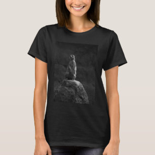 Camiseta Meerkat Na Rock Nature Leva Ve Negro E Branco