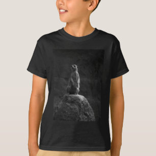 Camiseta Meerkat Na Rock Nature Leva Ve Negro E Branco