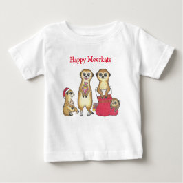 Camiseta Meerkat Natal Foliday Baby T Shirt