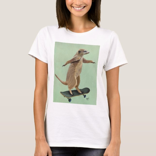 Camiseta Meerkat No Skateboard 3 (Frente)