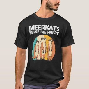 Camiseta Meerkat Para Homens Retrô Animais Do Zoo Da Vida S