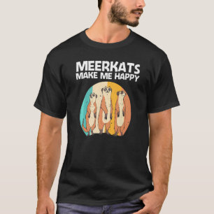 Camiseta Meerkat Para Homens Retrô Animais Do Zoo Da Vida S